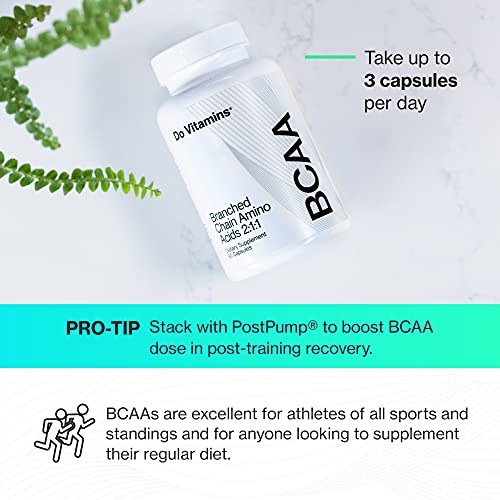 Do Vitamins BCAA90 Branched Chain Amino Acids (Bcaa) Capsules, Vegan Ajipure Bcaas, #1 On Labdoor, 2:1:1, 2100 Mg, Amino Acids Supplement thumb #5