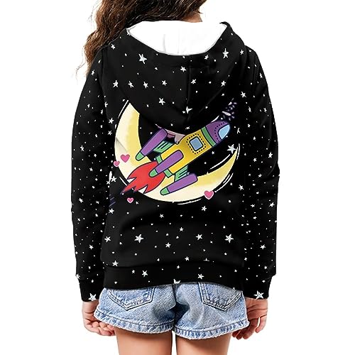 Image of Zipper Hoodie for Kids Full Zip Up Sweatshirt Active Coat Hooded Pullover with Pockets Size 6-16 Boys Girls