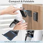 4 Pcs Foldable Headset Holder Wall Mount Holder for Controller/Headphone Holder, Universal Over Ear Earphone Hook, Headset Support/Controller, Gaming Accessories