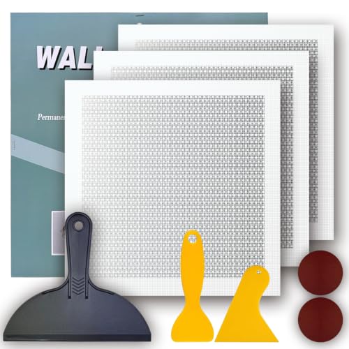 3Pcs 12x12in Drywall Repair Kit for Large Holes, with Sandpapers & Scrapers