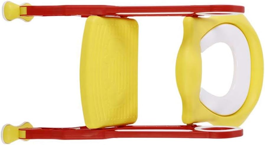 Respicefinem Baby Toddler Hard Toilet Chair Ladder Adjustable Safety Potty Training Seat For Boys And Girls Durable Non PP Material With Anti Slip Feet And Secure Armrests Blue (Red and Yellow)