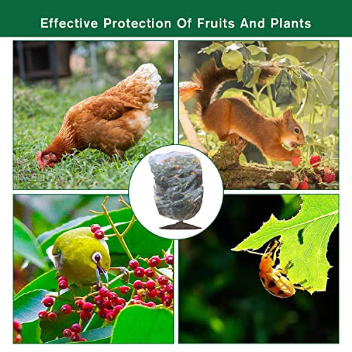 Studio 21 Graphix 5 Pack Garden White Mosquito Bug Netting Bags With Drawstring, 3.1X2.0 Ft Insect Bird Barrier Netting Mesh With Drawstring Fruit Protection Bags, Protect Your Plant Fruit #TOP2