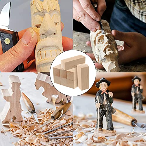 Rhblme 8Pcs Basswood Carving Blocks, 6.0In X 1.5In X 1.5In Unfinished Wood Blocks For Carving, Wooden Carving Blocks Cubes Soft Solid Kit, Great For Beginners Or Expert Carvers And Whittling #TOP6