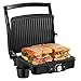 Elektrischer Tischgrill für Beidseitiges 2000W, Kontaktgrill 180-Grad-Öffnung, Elektrogrill für Panini, Toasts, Steak, Gemüse, Sandwich, Verstellbarer Temperaturregler