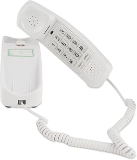 Land Line Telephones for Home - Corded, Easy-to-Use Big Button Telephone for Home Office, Seniors, House Phone; Analog Desk Phone with Vintage Wall Phone Design -Home Phone, iSoHo Phones Choctaw White