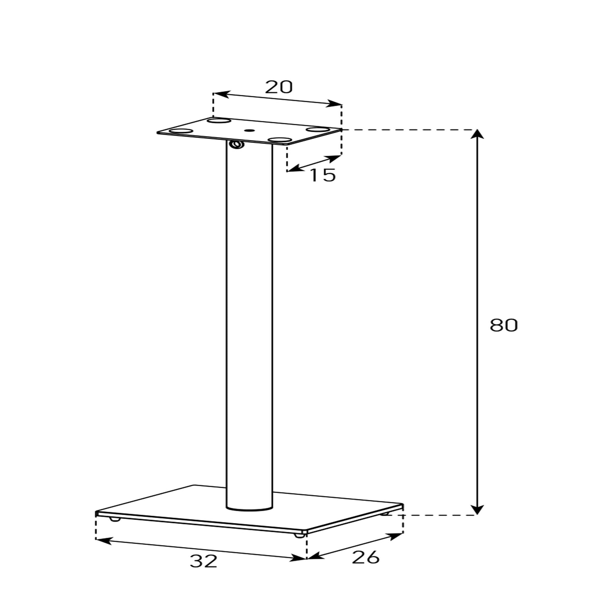 Sonorous SP100-80 Blanco – Soportes de Suelo para Altavoces 80 cm (Pareja) | Pies HiFi en Aluminio y Vidrio Templado | hasta 20 kg por Soporte | Gestión de Cables Integrada.