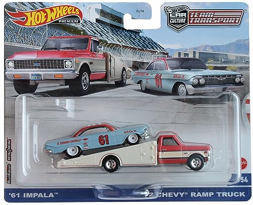 Hot Wheels '61 Impala y '72 Chevy Ramp Truck miniatura 1