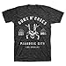 Guns N Roses Paradise City Los Angeles Skull Label Adult T-shirt - Charcoal Heather (Large)