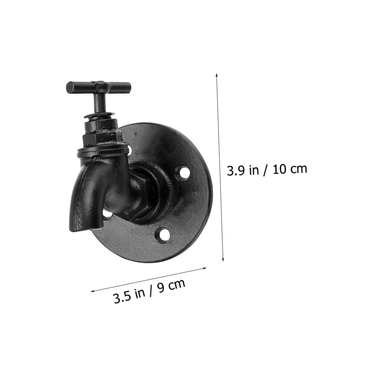 2stücke Industrieller Wasserhahnhaken aus Multifunktionshaken für Kleidung und Kleinigkeiten Retro-design Hängehaken mit Schrauben