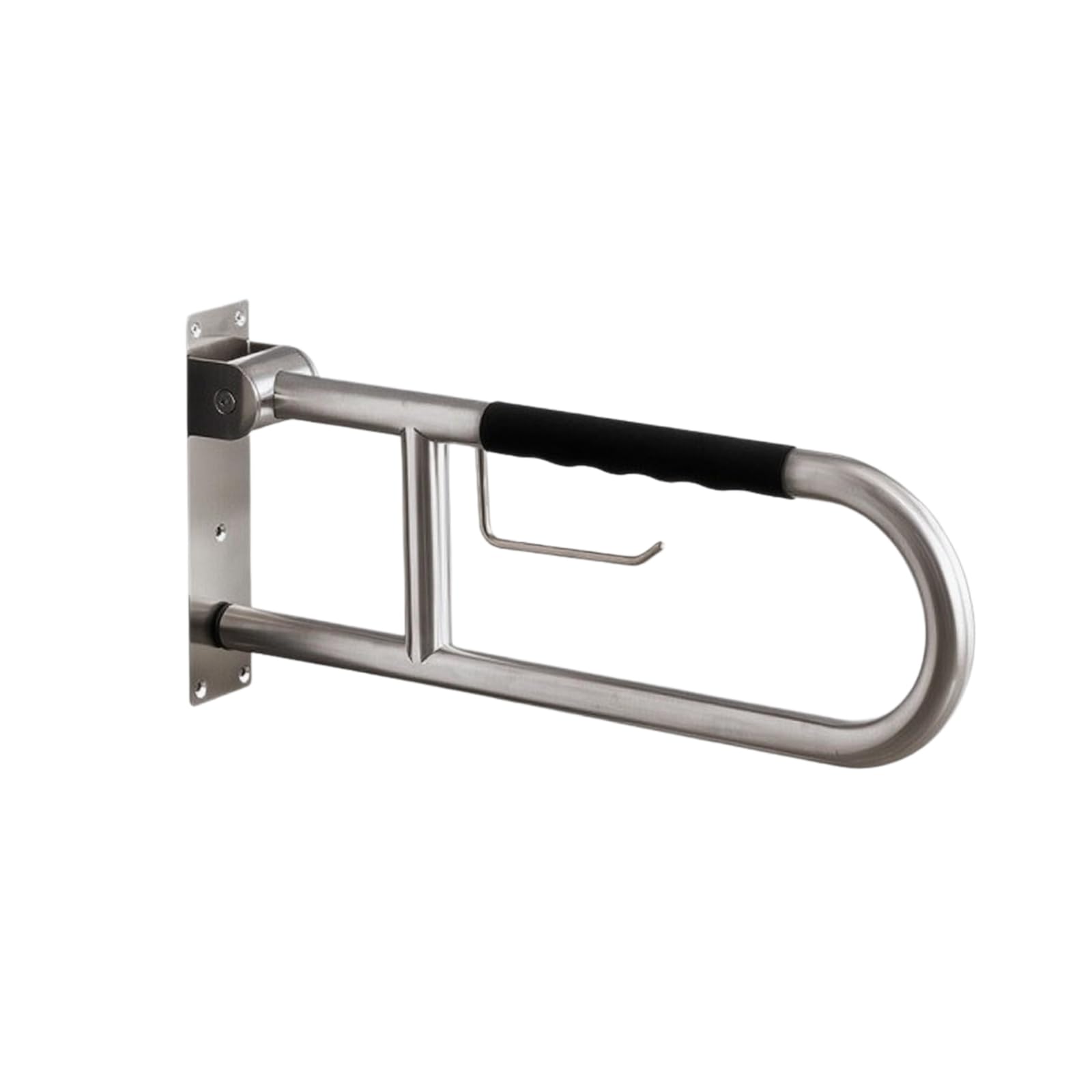 Maniglione Ribaltabile Robusto, 800 Mm | Resistente Corrosione, Barra di Sostegno per WC, Sicuro, Corrimano da Bagno, Anziani