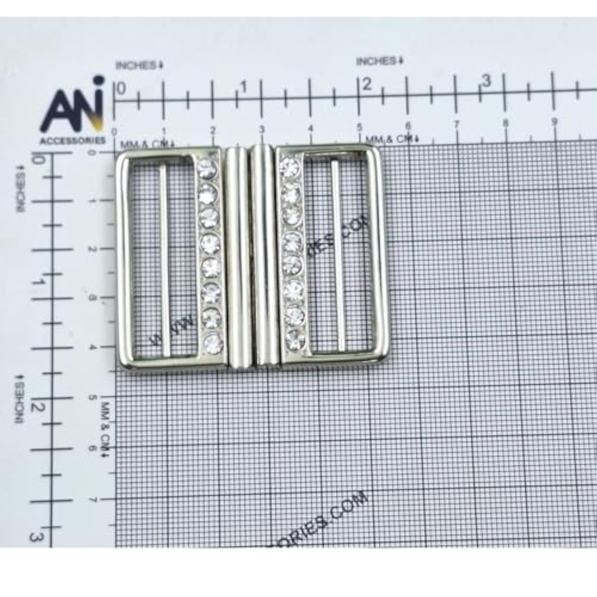 Metal Clasp Buckle Set, 2 Part Slide Buckles for Crafts
