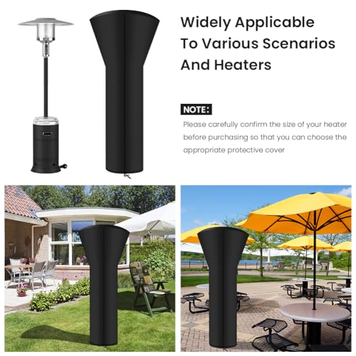 AOOWU Wetterschutzhülle für Terrassenheizer, Heizpilz Abdeckung, Abdeckung für Terrassenofen, Wasserdicht, Winddicht, UV-Beständiges, Patio Heizungsabdeckung Reißfest, 226*85*48CM