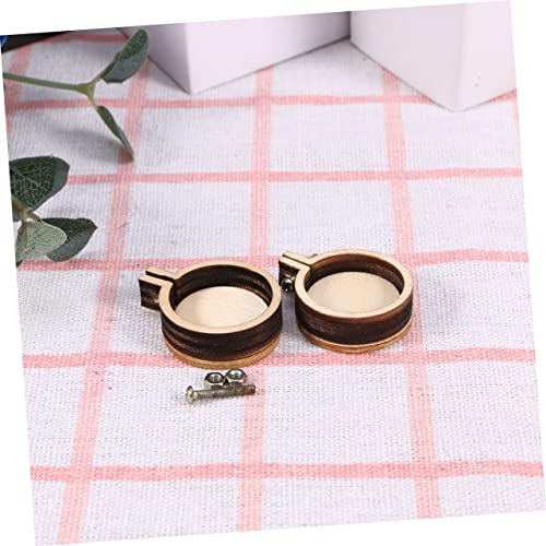 EXCEART 20 Pçs Suporte Fixo Aro De Artesanato De Madeira Pequeno Círculo Redondo Cruz Feminina Anel