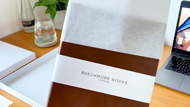 Carnet De Notes Ligné A4 Beechmore - Couverture Cuir Vegan, Papier 120g/m² - Idéal écriture, Cadeau