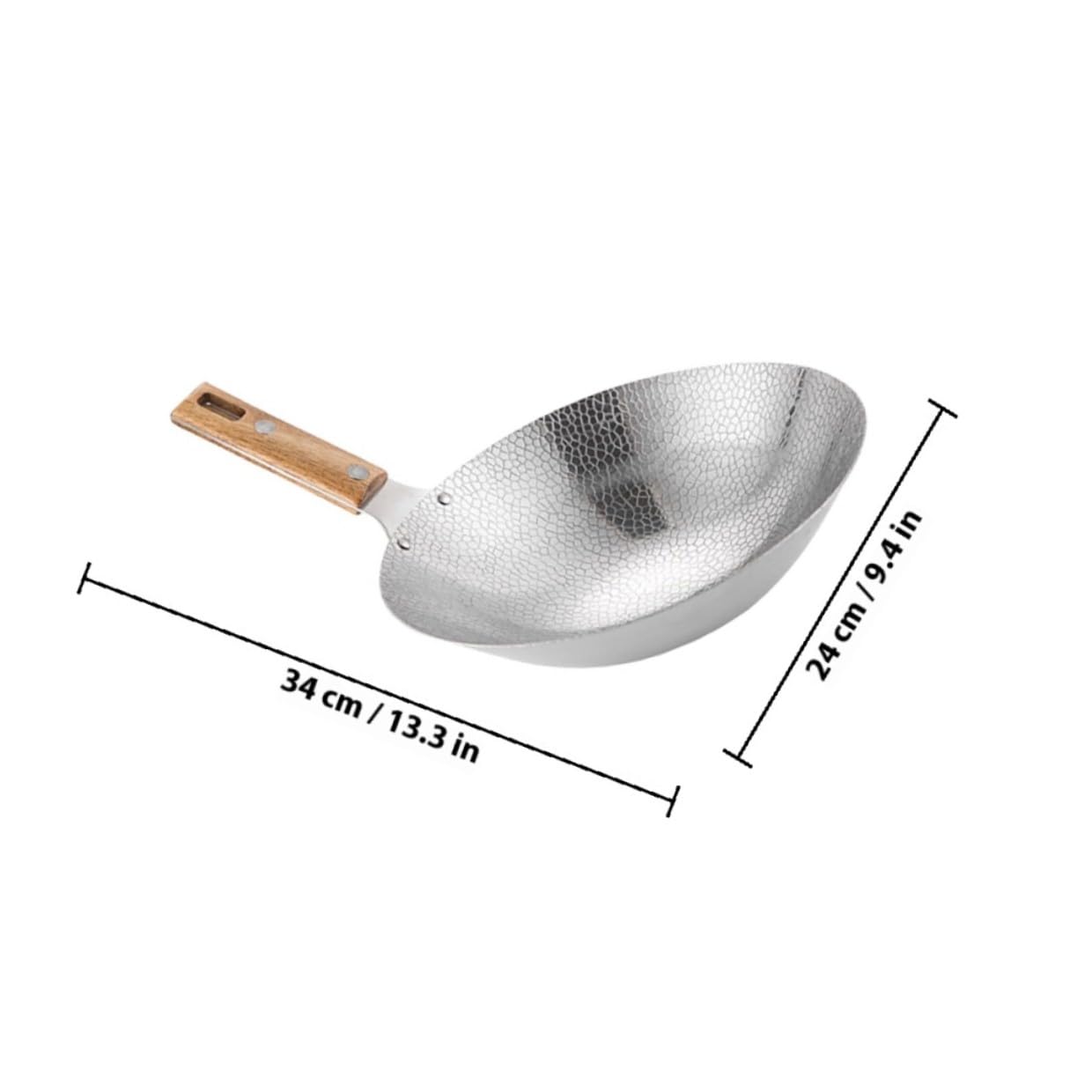Healeved Wok in Acciaio Inox per Frittura e Cottura Multifunzione