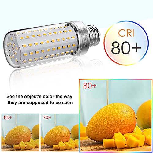 Tebio Led Argento Mais Lampadine E27 25W Small Edison Screw Equivalente A 200W 2500LM Non Dimmerabile 3000K Bianca Calda Lampadine A Candela, 3 Pezzi - 4