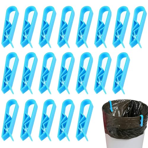 WUSJCOF 20 pinces pour sacs poubelle, supports en plastique pour déchets de cuisine, pinces pour sacs poubelle, pinces fixes pour sacs poubelle