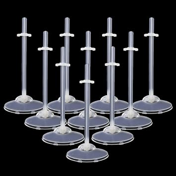 UCanaan 10 Pcs Doll Stands Display Holder for 11.5 Inch Dolls White Transparent Model Support Frame Prop Up Girl Dolls Suitable for 11.8 1/6 Dolls Accessories
