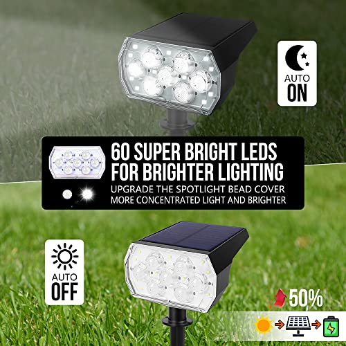 Soarchick Solar Outdoor Lights, Ip65 Waterproof Outdoor Solar Spot Lights For Garden Yard Pathway Garage Porch 60 Led 3 Lighting Mode Auto On/Off Solar Powered Landscape Spotlight Wall Lights (1 Pack) #TOP1