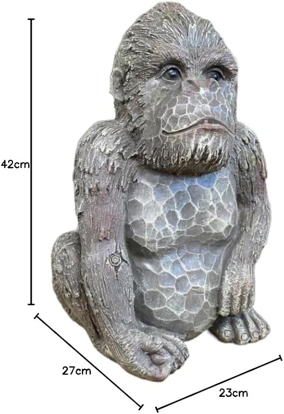 Decorative Garden Gorilla Ornament Resin Monkey King of the Jungle Statue Unique Animal Design Home