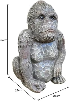 Decorative Garden Gorilla Ornament Resin Monkey King of the Jungle Statue Unique Animal Design Home