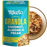 Kiss My Keto Granola Cereal – Coconut Almond Pecan Keto Granola Low Carb Cereal (2g-Net) Low Sugar G