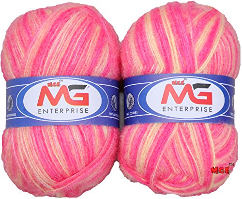 Image of M.G ENTERPRISE Feather Soft Needle Knitting Acrylic Wool (200 g, Strawberry)