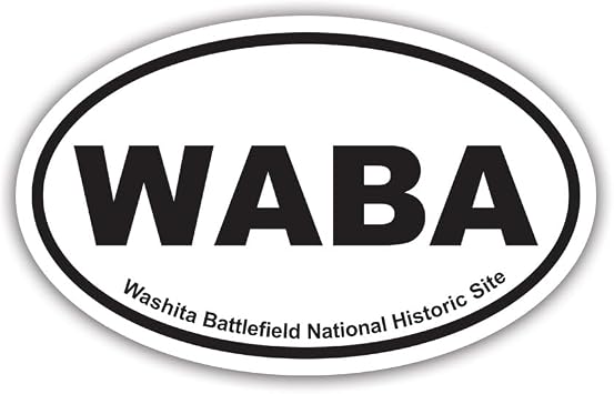 WABA Washita Battlefield National Historic Site Sticker Water Bottle Hard hat - One
