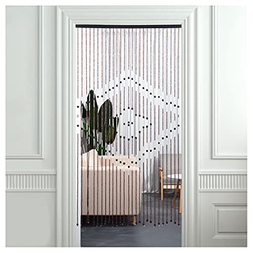 Rideaux de perles de porte en bois avec finitions soignées pour placard - 2