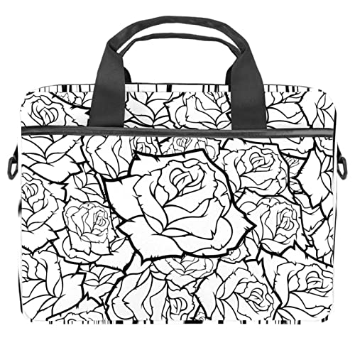Maletín para ordenador portátil de 14.5" acolchado con bandolera floral multicolor