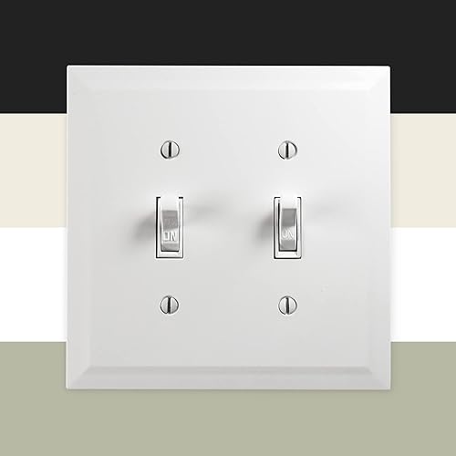 Miniatura 71 de Questech Cubiertas de tomacorrientes, placas de pared dúplex individuales, placas de interruptor de 1 banda, tamaño estándar, cubiertas de toma