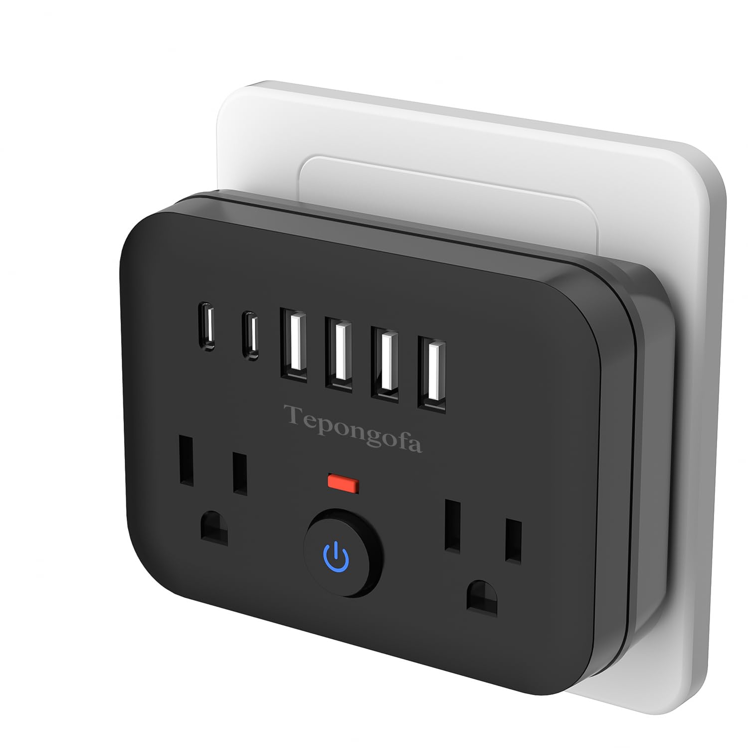 Photo 1 of Surge Protector Outlet Extender, Multi Plug Splitter with 2 Electrical Outlets 4 USB Ports(2 USB C), Multiple Plug Mini Wall Expander for Home Bathroom Office Dorm Room Essentials,6 in 1 Power Strip