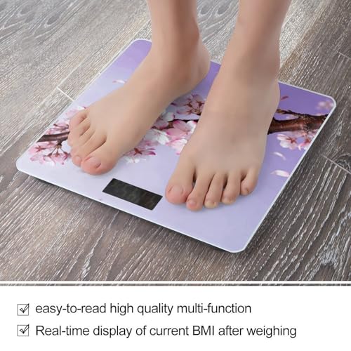 Báscula digital de baño con vidrio templado y pantalla LCD miniatura 5