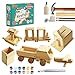 Kraftic Woodworking Building Kit for Kids and Adults, with 6 Educational Arts and Crafts DIY Carpentry Construction Wood Model Kit Toy Projects for Boys and Girls
