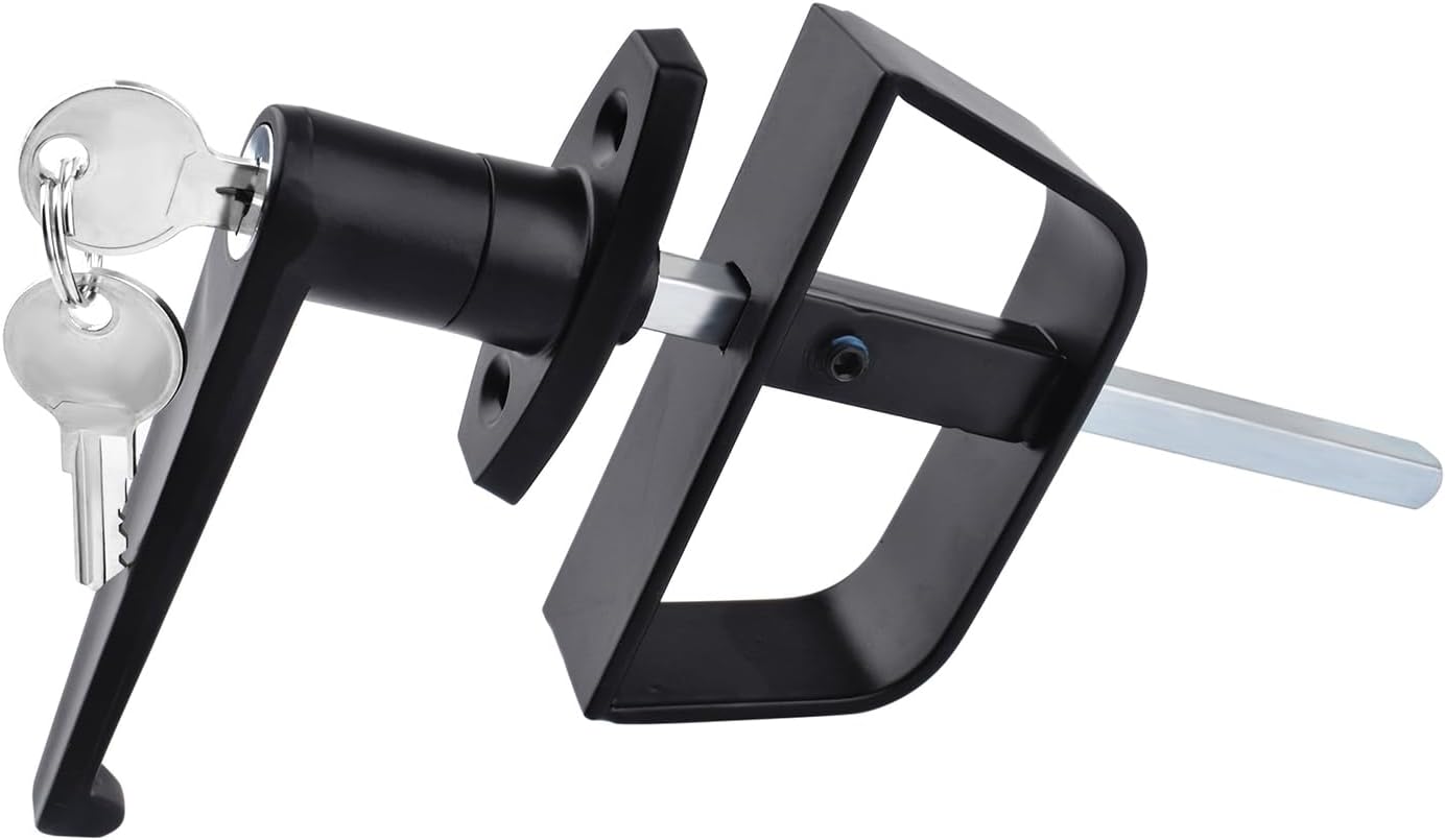 Shed Door Hardware Kit, Complete with T Hinges, Latches, and L-Handle Lock, Door and Window Hinge Set for Shed, Gate, Barn, Playhouse, Chicken Coop and More