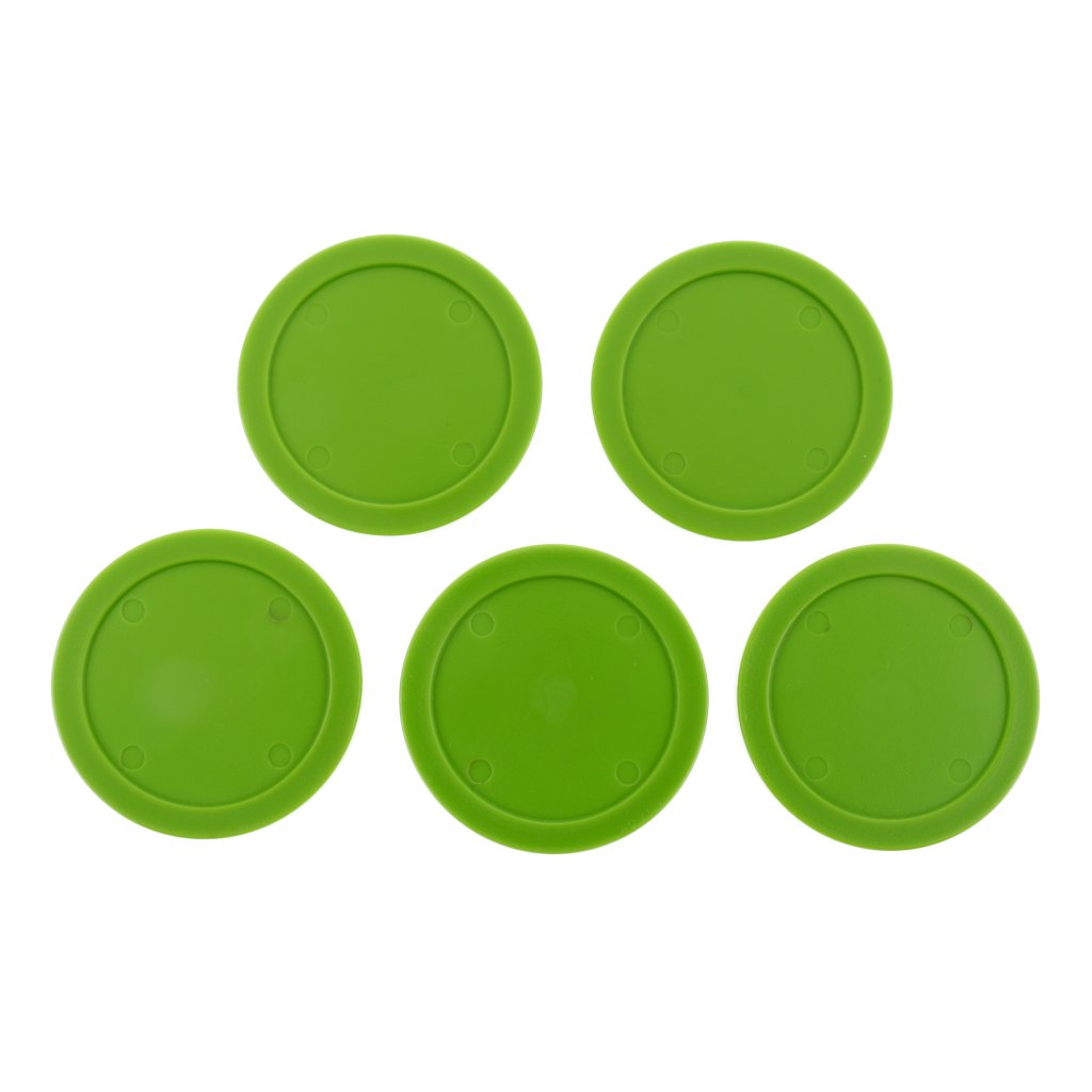 Sharplace Lot de 5pcs Palet Hockey Table Rondelle d'air Hockey Forme Ronde - 62mm - Vert