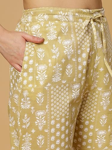 Image of Pistaa's Women Summery Floral Cotton Co-ord Set