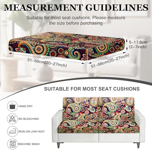 Image of BIETYONE 4Pcs Patio Stretch Cushion Covers,Outdoor Sofa Replacement Cover Slipcovers for Patio Furniture Cushion Covers, Washable Reusable Furniture Protector