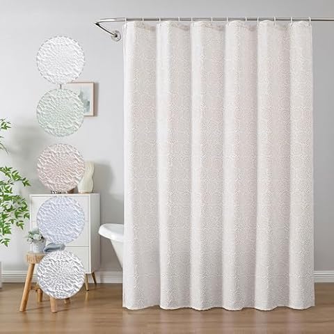 Aiyufeng 78 Inch Shower Curtain Tan Cover