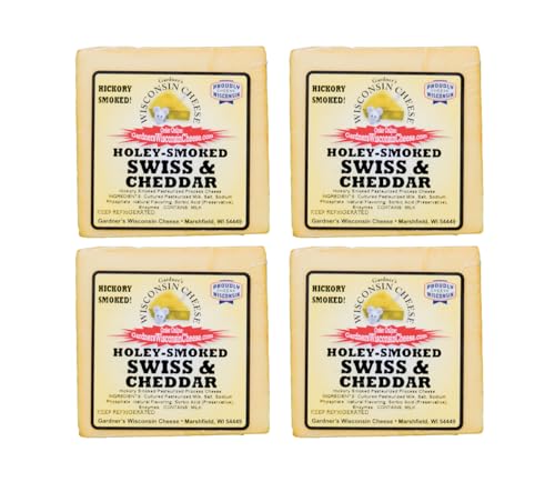 Gardner's Wisconsin Cheese, Artisan Cheese 4 Packs (Holey-Smoked Swiss &