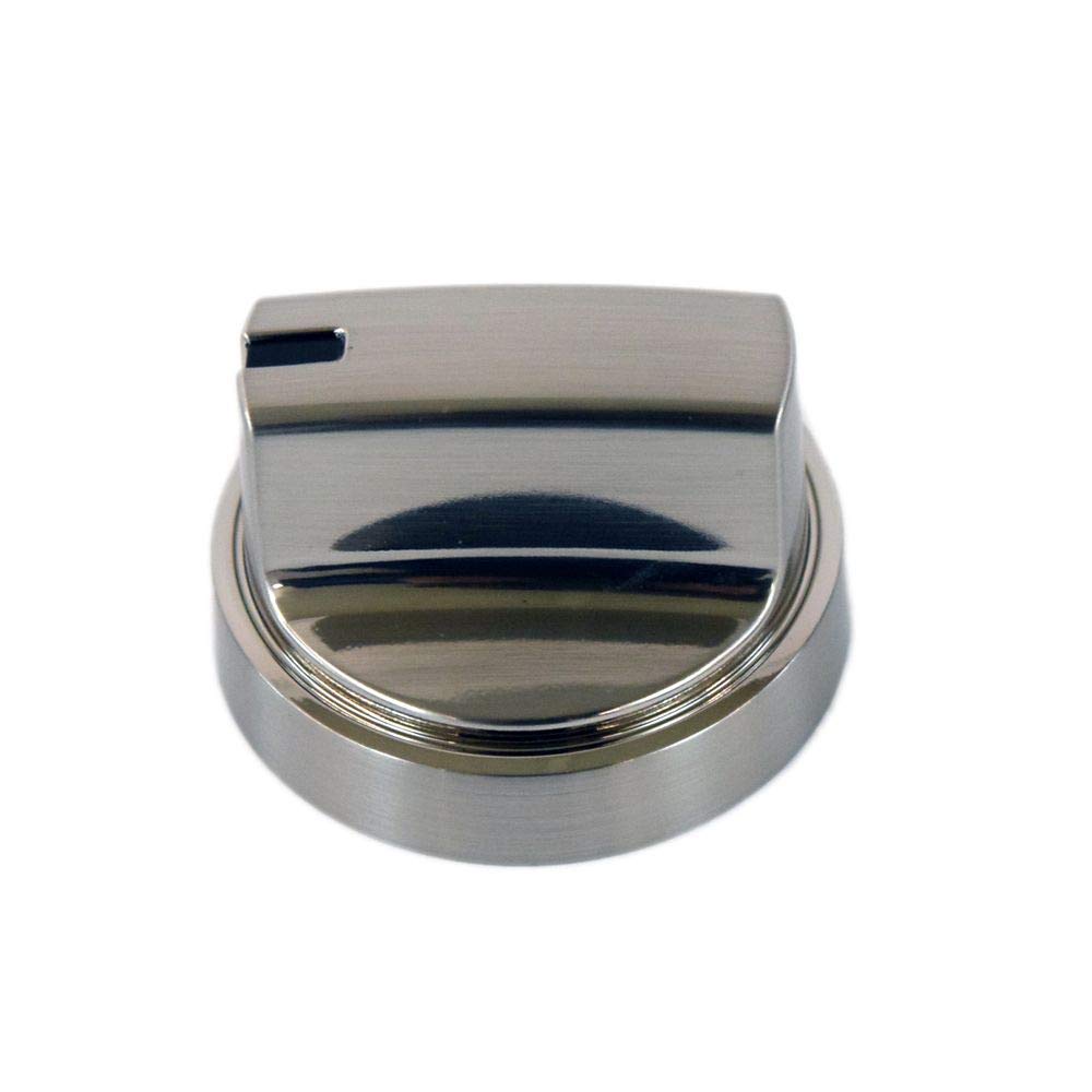 Bouton GE WB03X24965 chromé pour réparer un bouton de cuisinière cassé