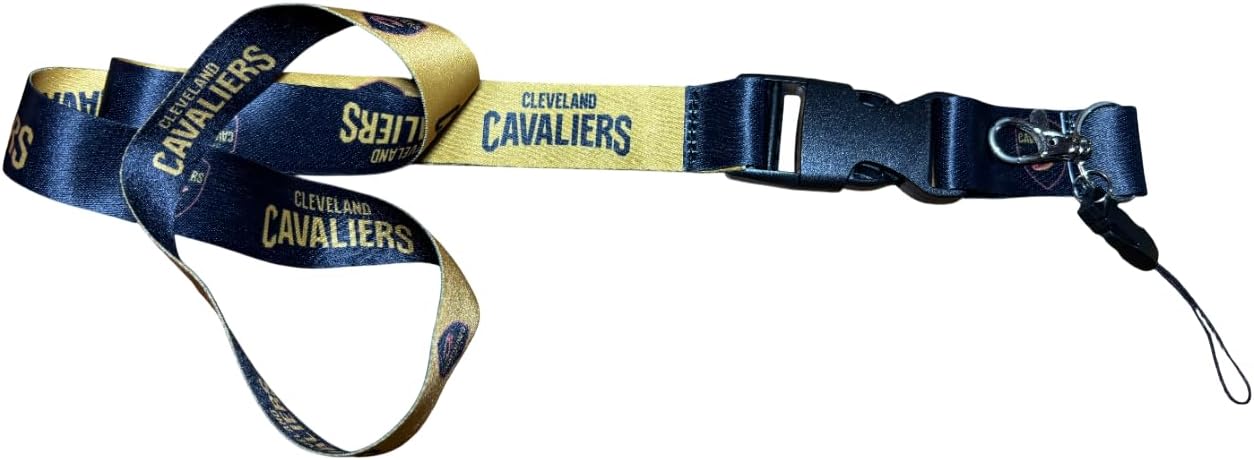 Generico Basketball Cavalier Lanyard Yellow with Removable Buckle Basketball Men Women Child Accessory Backpack Keyring Fan Gift Idea