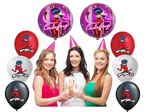 Vision Licensed 2 Pcs Miraculous Ladybug Large 20" Foil Balloons | New Colorful Design Of Helium Balloon For Miraculous Birthday Theme Party #TOP5