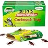 30 Pcs Cockroach Trap Indoor, Sticky Roach Trap with Extra-Strong Adhesive, Cockroach Glue Traps Killer and Detector for Pest Control Non-Toxic for Kitchen Home