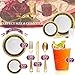 Elegant Disposable Plastic Dinnerware Set for 120 Guests - Fancy White with Black & Gold Royal Rim Dinner Plates, Dessert Salad Plates, Silverware Set & Cups For Wedding, Birthday Party & All Occasion