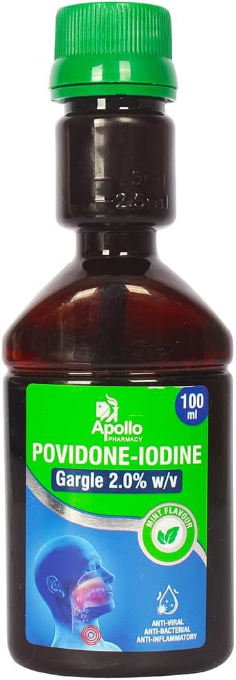 Apollo Pharmacy Povidone Iodine 2% W/V Gargle, 100 ml
