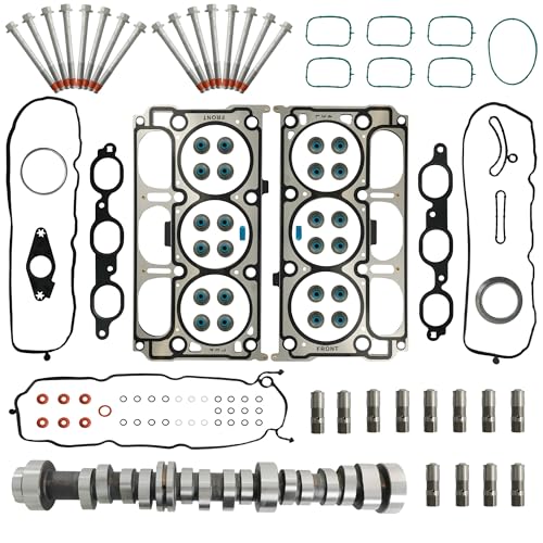 4.3 NON AFM DOD Camshaft Lifters Kit with Head Gasket Set Compatible with 2014-2021 Chevy/Chevrolet Silverado 1500 GMC Sierra 1500 4.3L V6 Engine 12633773 12632968 12499225 SKES0581