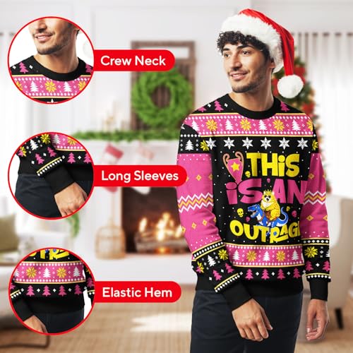 Image of 99TIMORO Dungeon Game Ugly Christmas Sweater for Men and Women, Holiday Pullover Novelty Crewneck Sweatshirt, Festive Outfit Gift