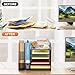 Marbrasse Desk Organizer with File Holder, 5-Tier Paper Letter Tray Organizer, Mesh Desk Organizers and Accessories with Magazine Holder, Desktop Storage for Office Supplies (Black)