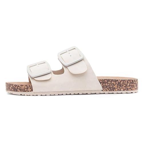 Lilley Stefi Womens Beige Buckle Mule Sandal - 6 UK - Beige